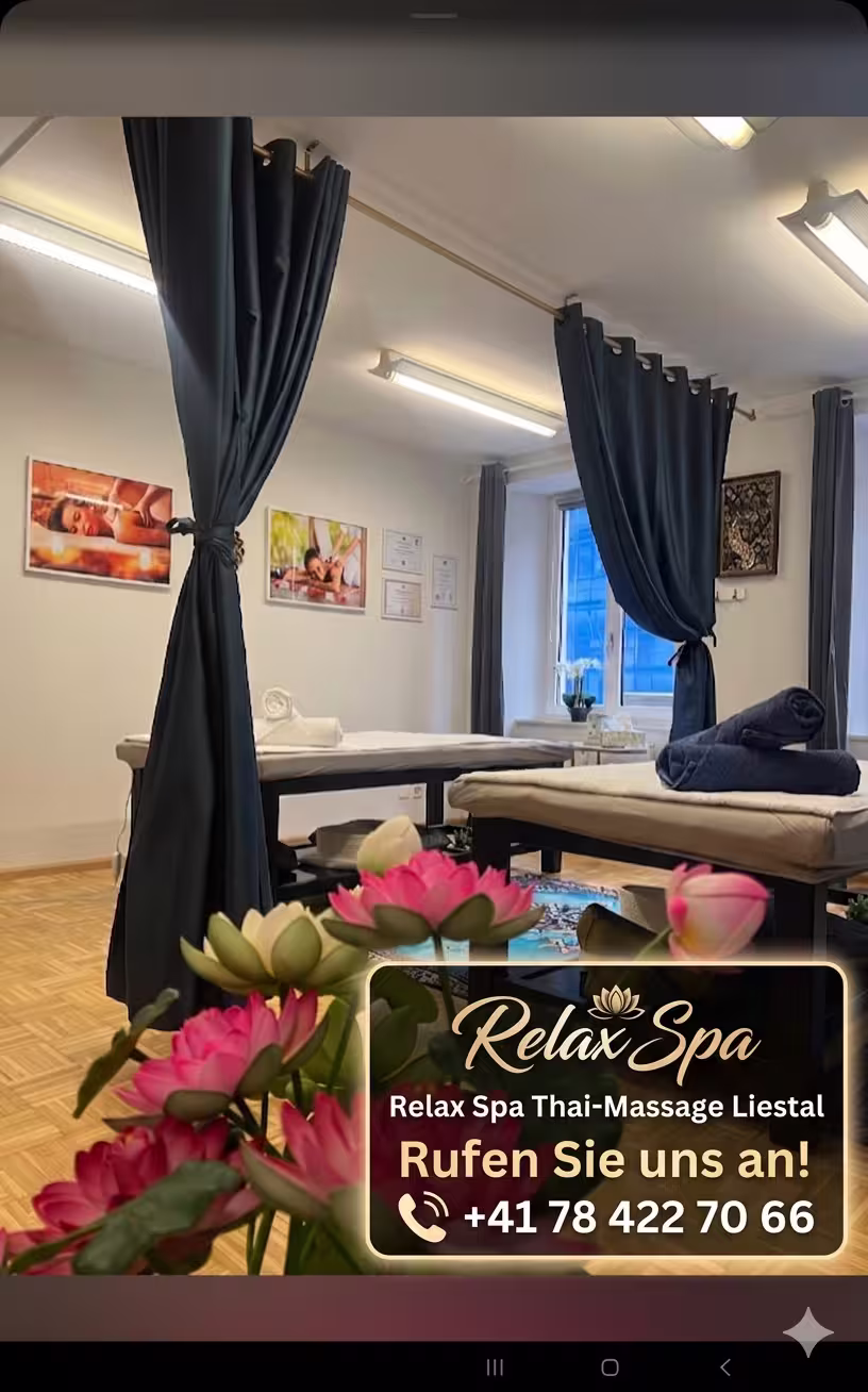 Innenansicht des Studios von Relax Spa Thai Massage Liestal